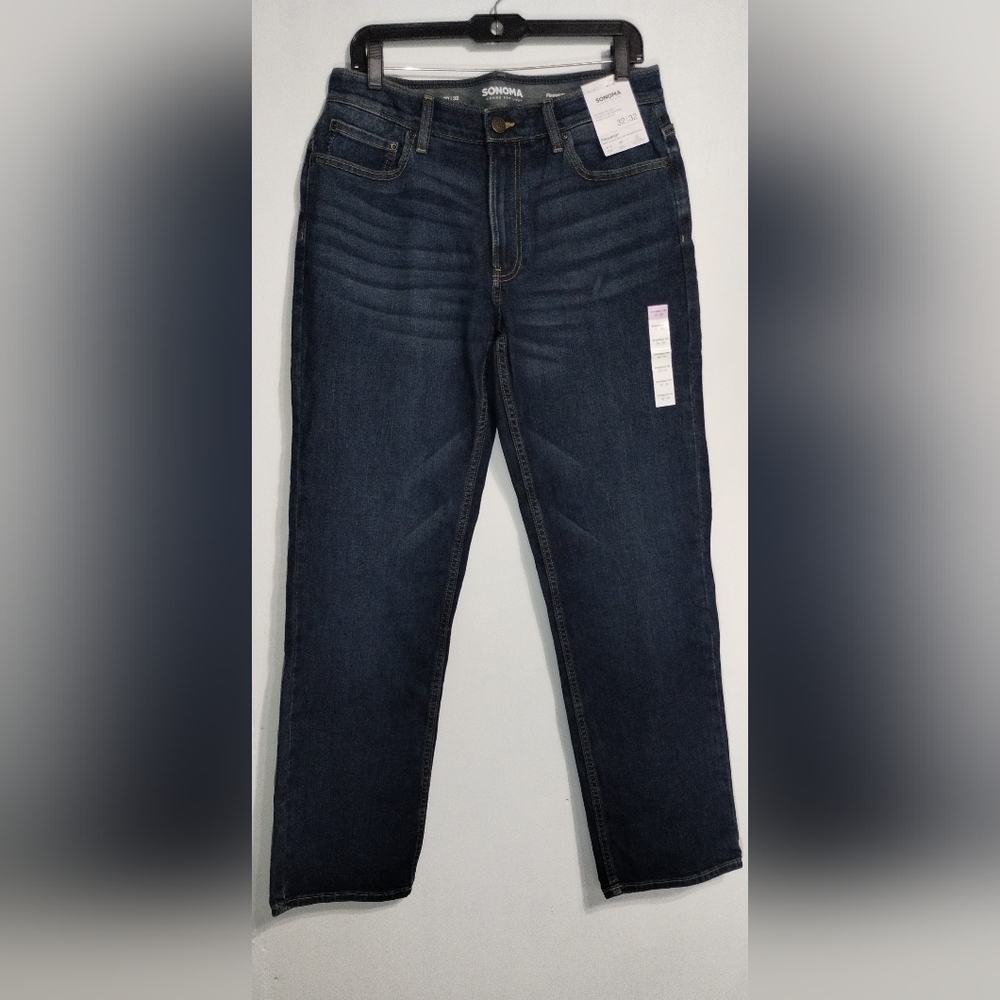 Sonoma Men's Deep Indigo Straight Jeans